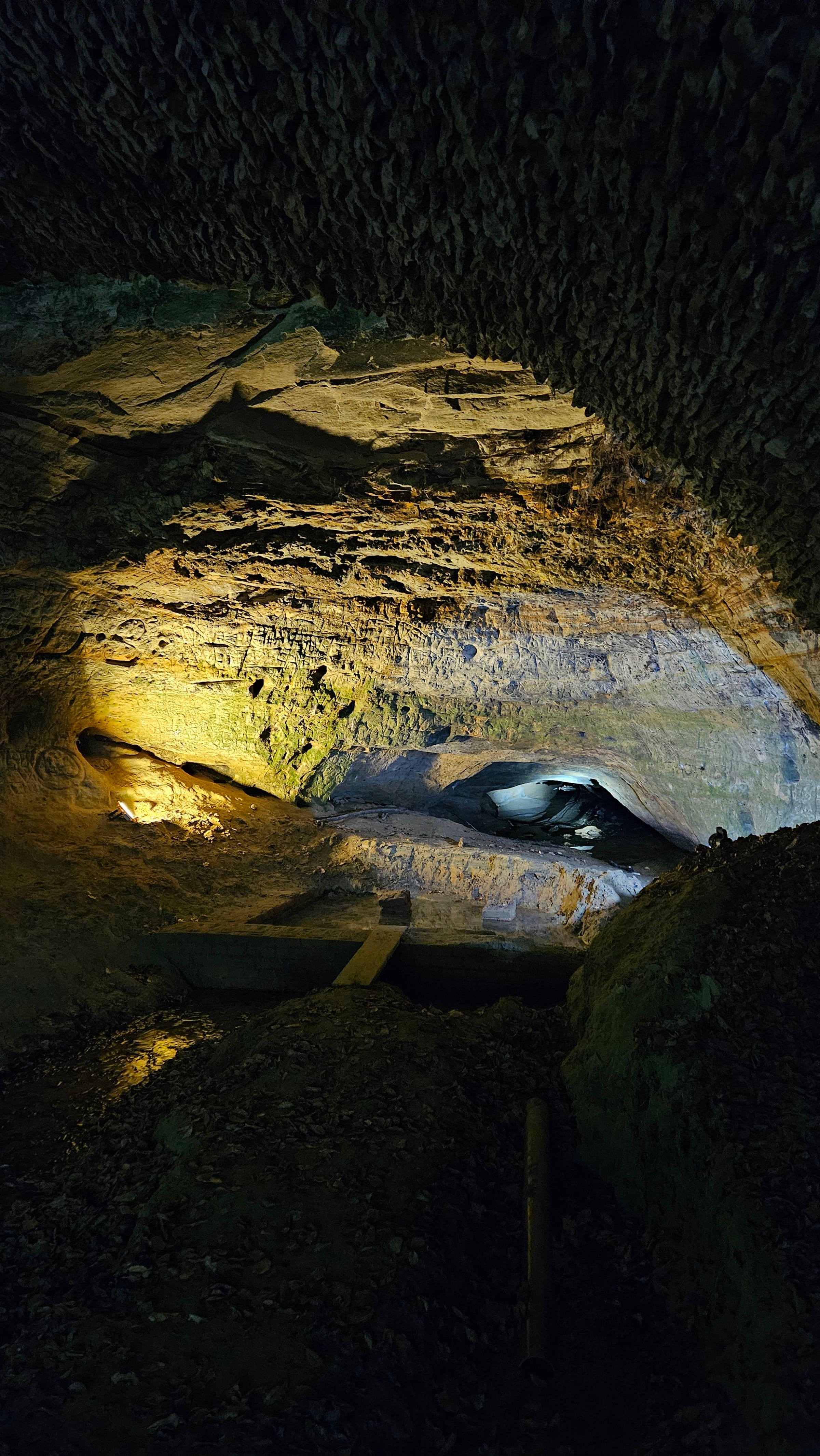 Filming inside the cave with small kit
